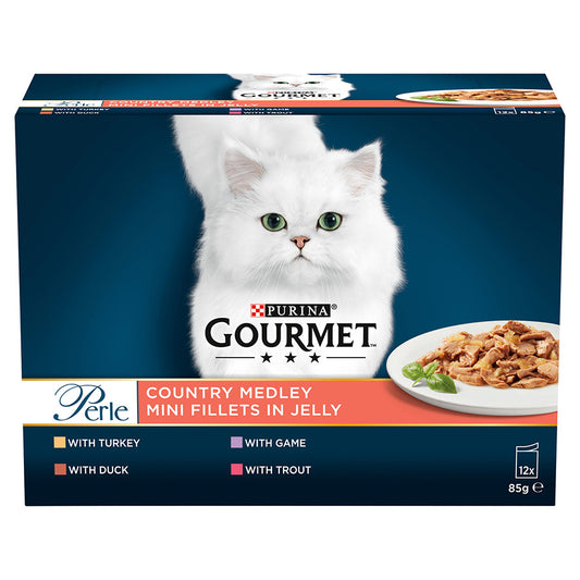 Gourmet Perle Wet Adult Cat Food Country Medley 12x85g