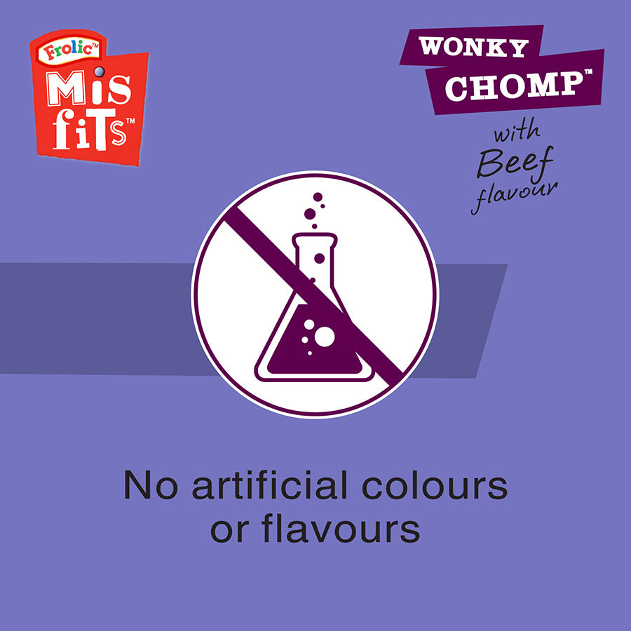 Misfits Wonky Chomp Medium Breed Adult Dog Treats Liver 170g