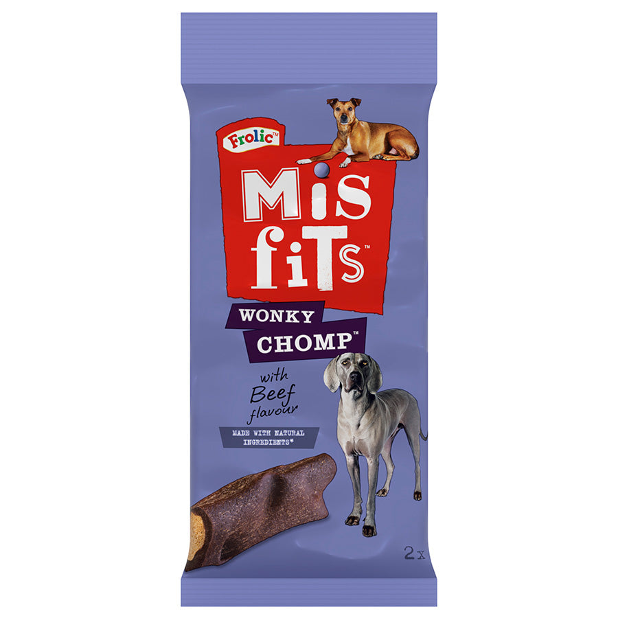 Misfits Wonky Chomp Medium Breed Adult Dog Treats Liver 170g