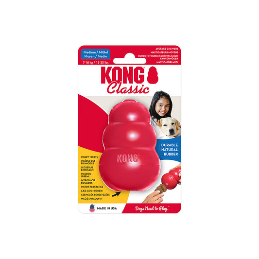 Kong Classic Chew Treat Dog Toy Red