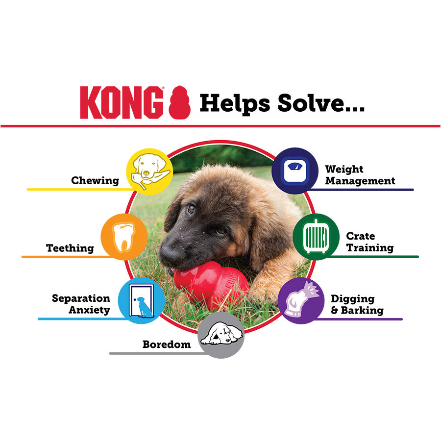 Kong Classic Chew Treat Dog Toy Red