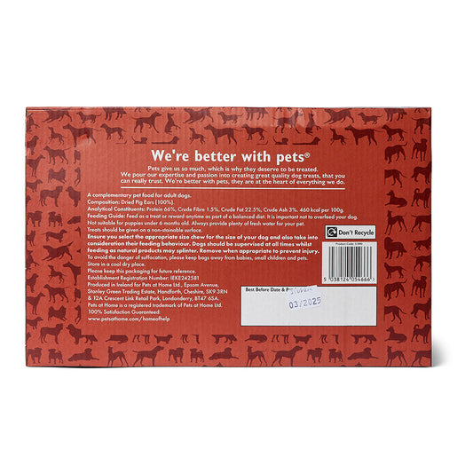 Pets at Home Pig Ear Dog Treats 50 Pack