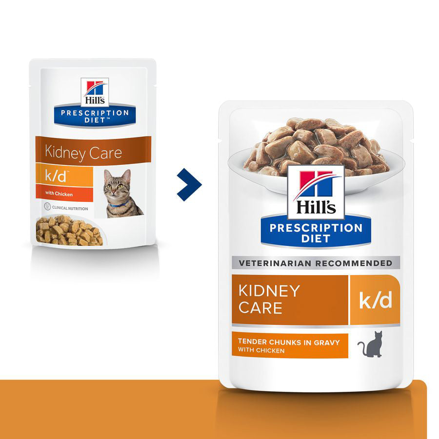 Hill's Prescription Diet k/d Kidney Care Wet Cat Food with Chicken 12x85g
