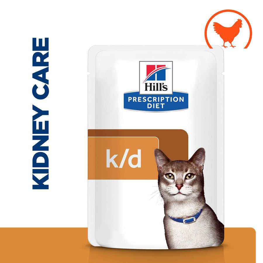 Hill's Prescription Diet k/d Kidney Care Wet Cat Food with Chicken 12x85g