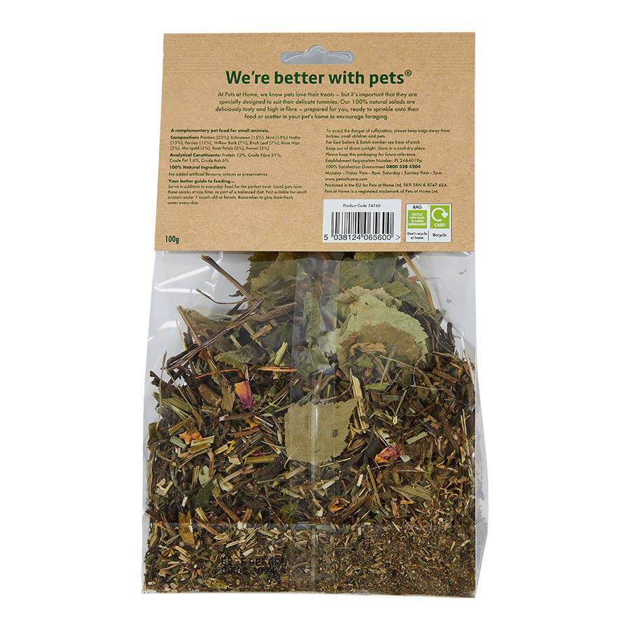 Pets at Home Small Animal Herbal Salad Treats 100g