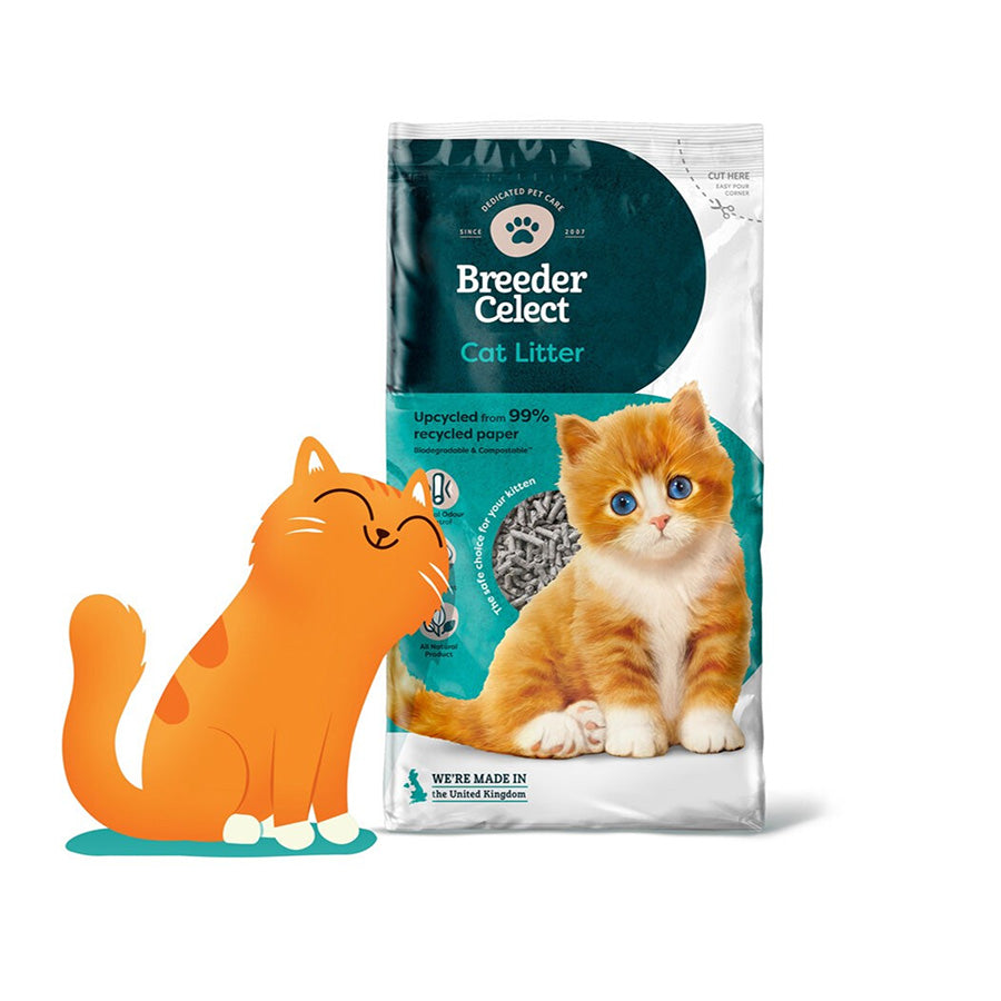 Breeder Celect Recycled Paper Pellet Cat Litter