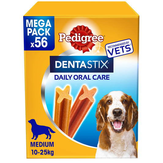 Pedigree Dentastix Daily Dental Treats Medium Adult Dog 56 Pack 1.44kg