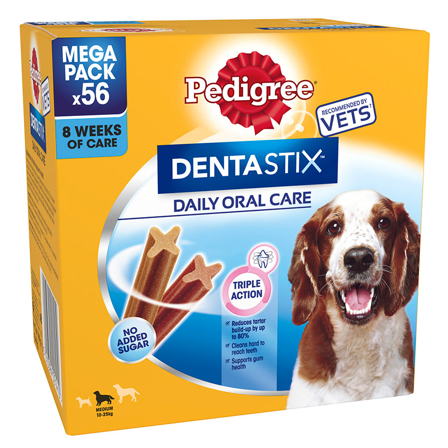 Pedigree Dentastix Daily Dental Treats Medium Adult Dog 56 Pack 1.44kg