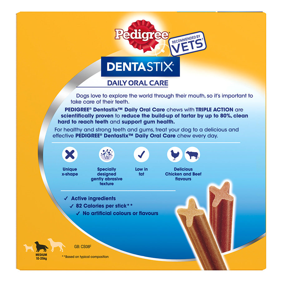 Pedigree Dentastix Daily Dental Treats Medium Adult Dog 56 Pack 1.44kg