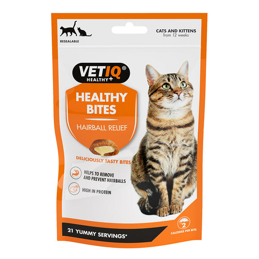 VetIQ Hairball Remedy Healthy Bites Treats for Cats & Kittens 65g