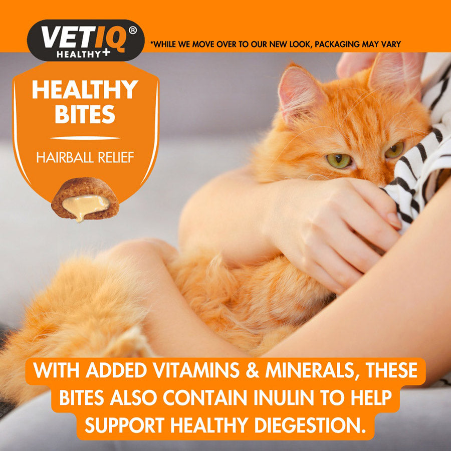 VetIQ Hairball Remedy Healthy Bites Treats for Cats & Kittens 65g