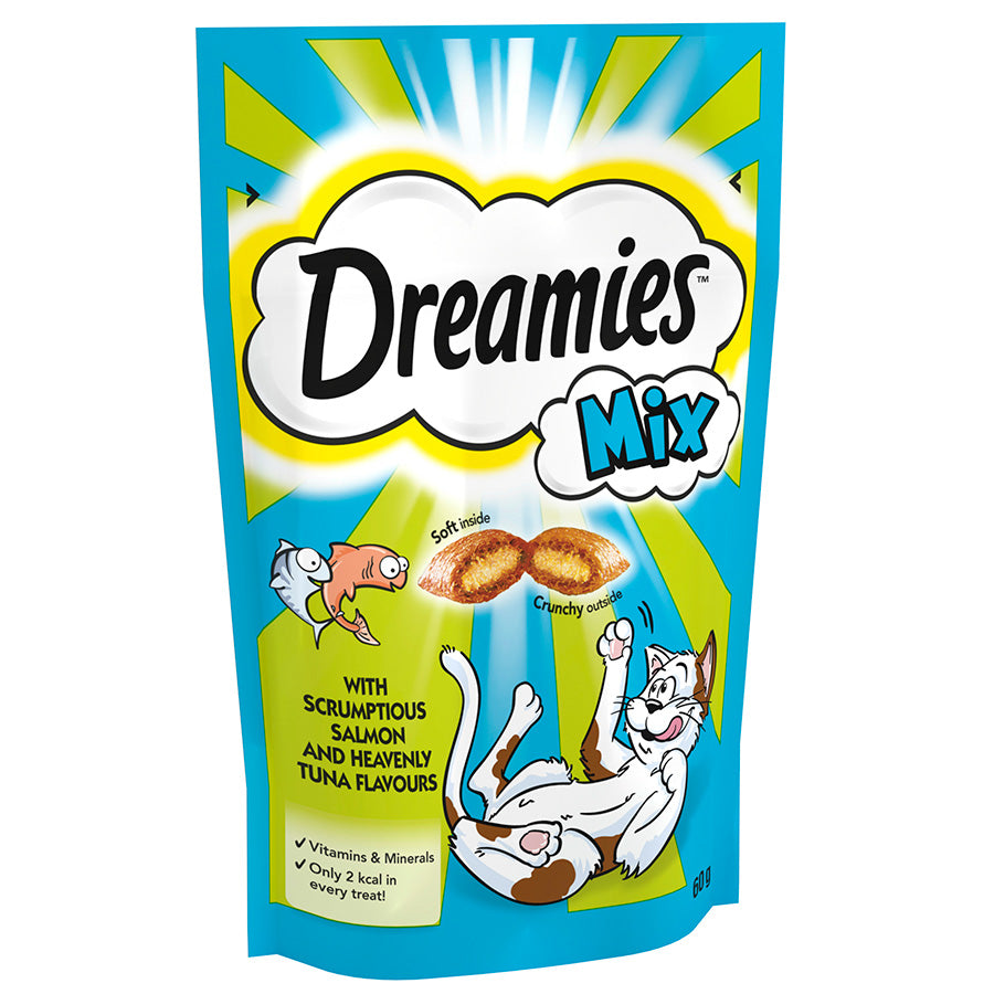 Dreamies Mix Cat Treat Biscuits with Salmon & Tuna 60g