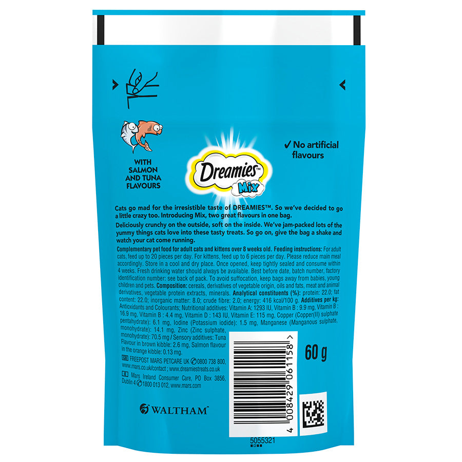 Dreamies Mix Cat Treat Biscuits with Salmon & Tuna 60g