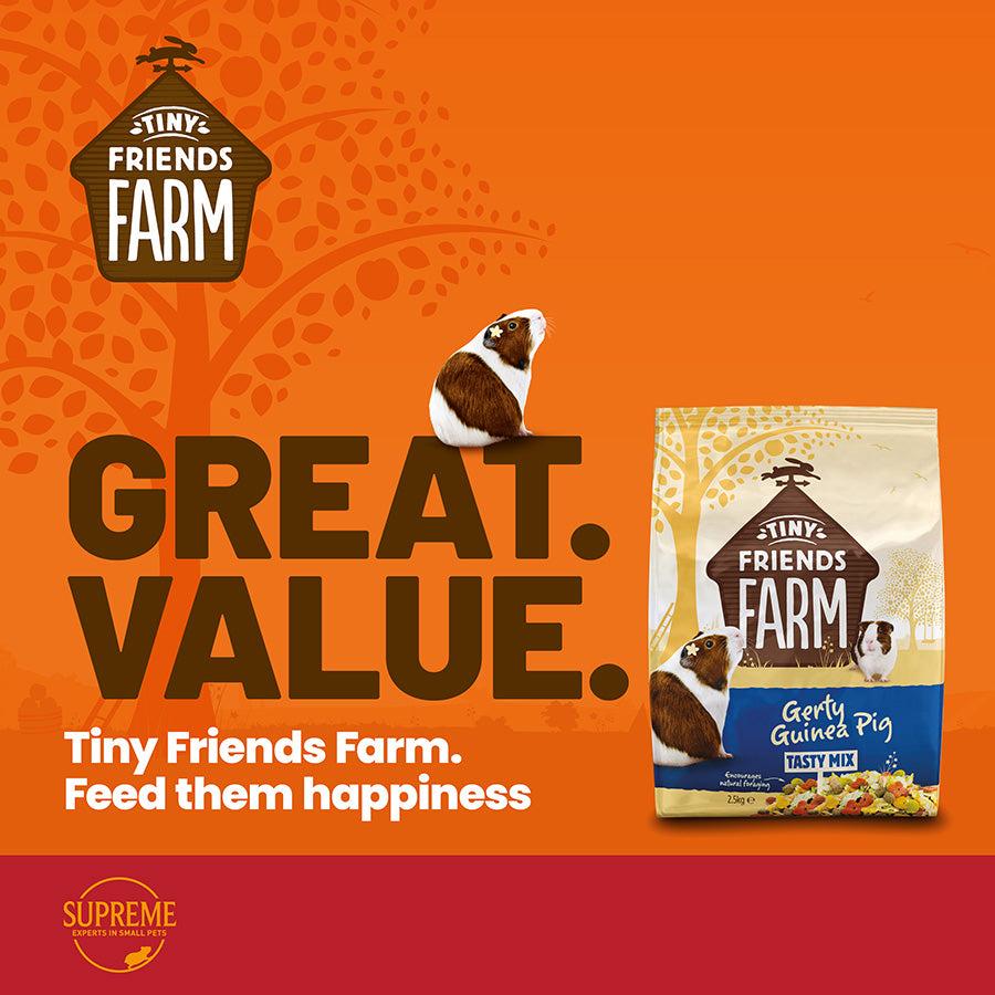 Tiny Friends Farm Gerty Guinea Pig Tasty Mix Muesli Food 2.5kg