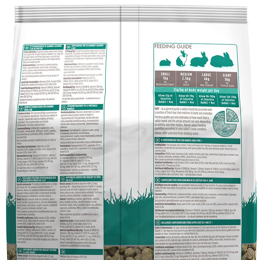 Science Selective Adult Rabbit Food Four Years + 1.5kg