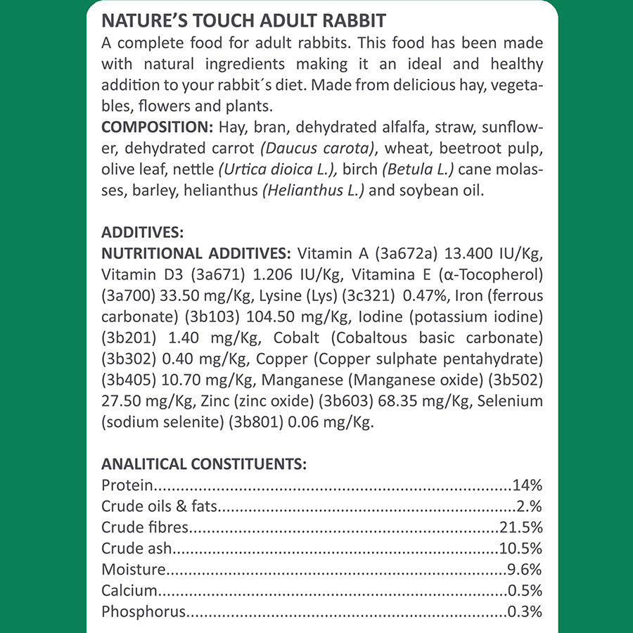 Nature's Touch Adult Rabbit Food 1.45kg