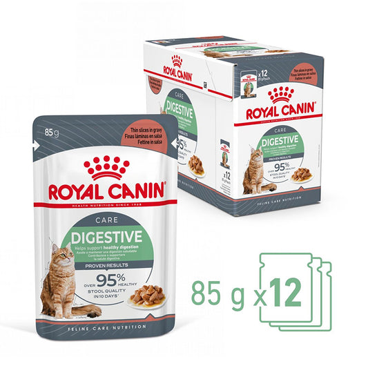 Royal Canin Feline Digest Sensitive Wet Adult Cat Food In Gravy 12x85g