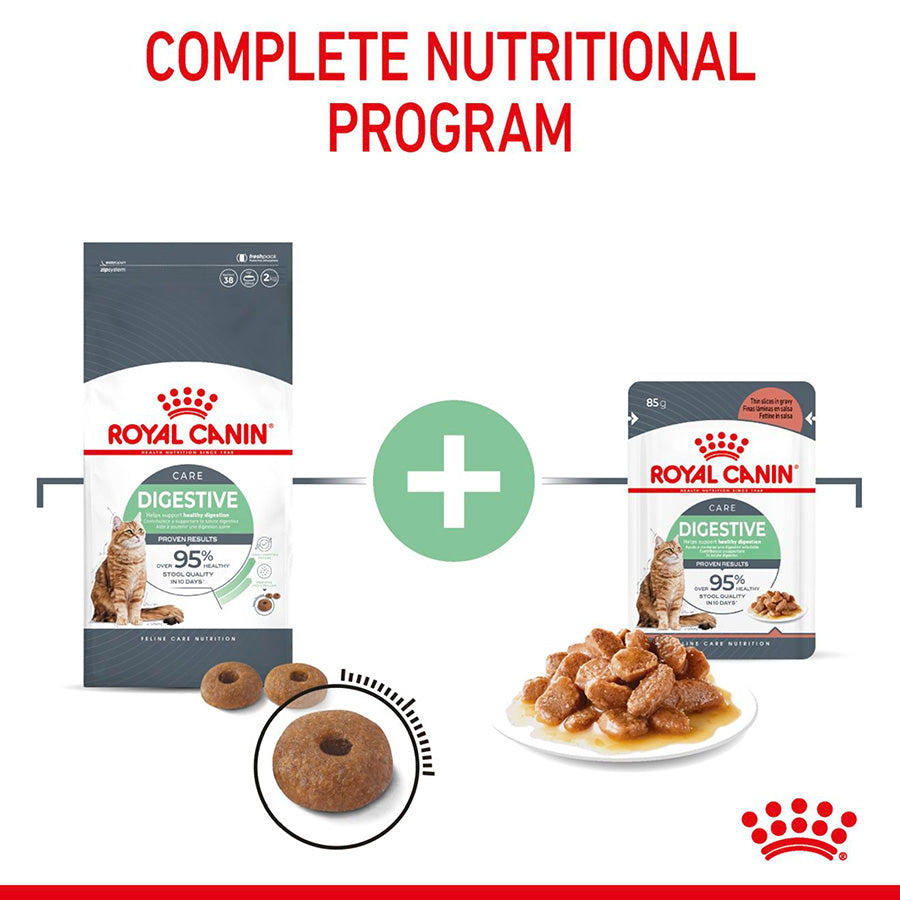 Royal Canin Feline Digest Sensitive Wet Adult Cat Food In Gravy 12x85g