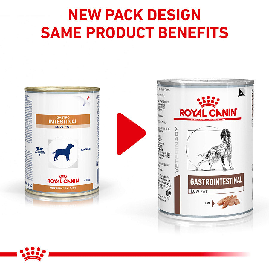 Royal Canin Vet Gastrointestinal Low Fat Wet Adult Dog Food 12x410g