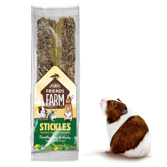 Tiny Friends Farm Stickles Small Animal Treats Hay and Herbs 100g