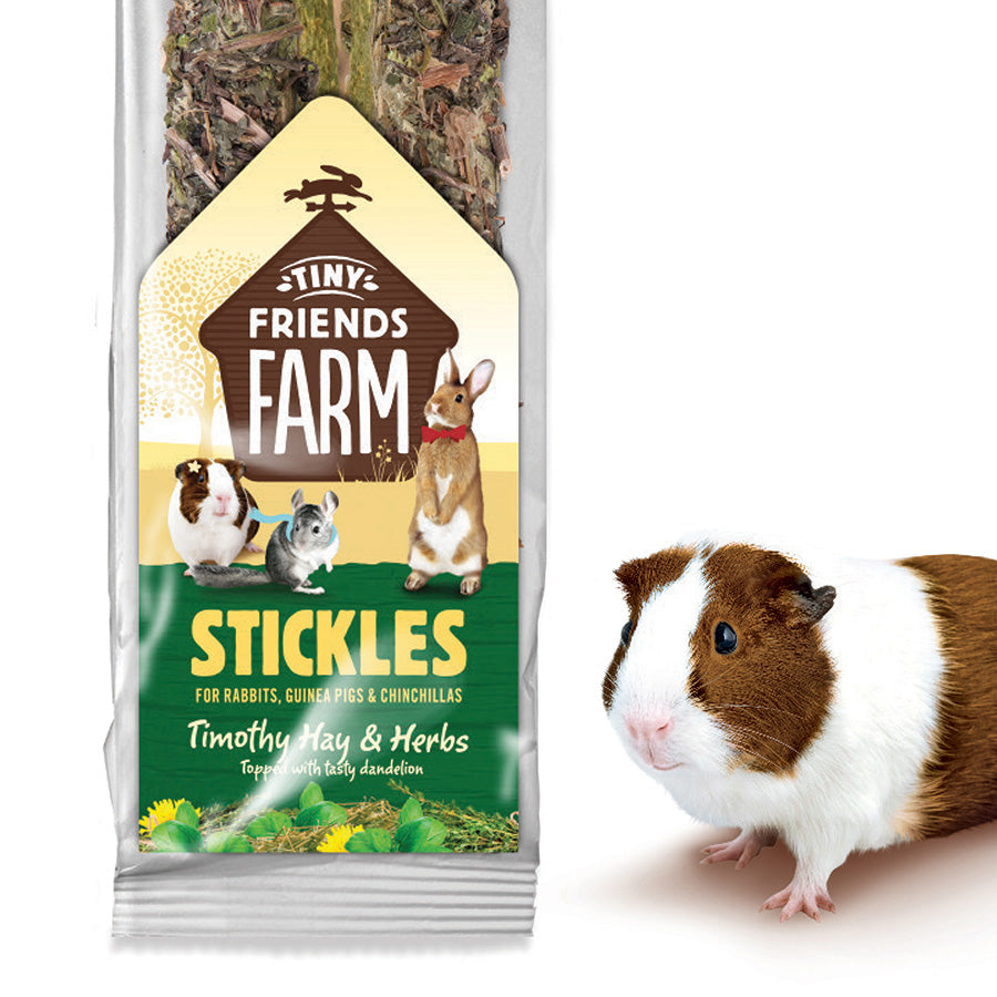 Tiny Friends Farm Stickles Small Animal Treats Hay and Herbs 100g