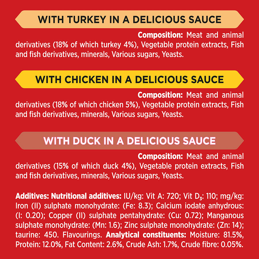 Gourmet Mon Petit Intense Wet Adult Cat Food Duck, Chicken & Turkey 6x50g