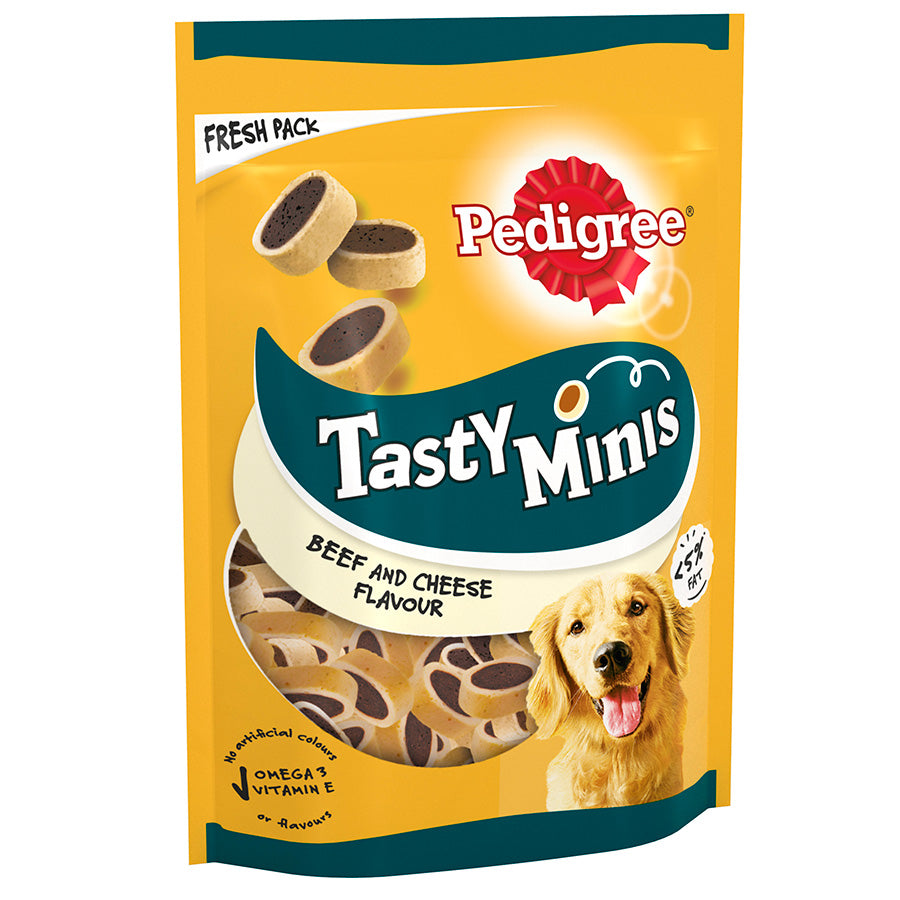 Pedigree Tasty Minis Adult Dog Cheese & Beef Nibbles 140g