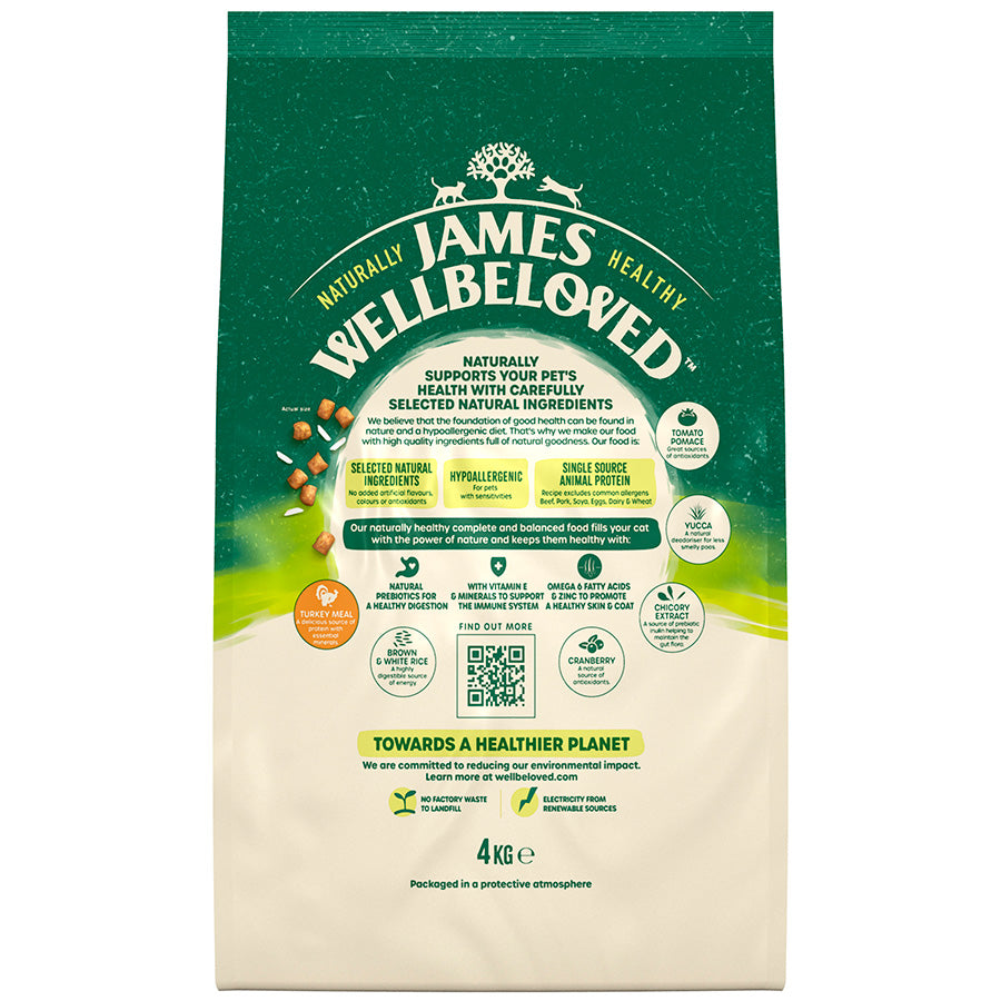 James Wellbeloved Kitten Dry Cat Food Turkey 4kg