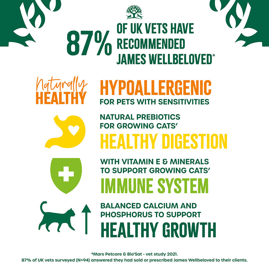 James Wellbeloved Kitten Dry Cat Food Turkey 4kg