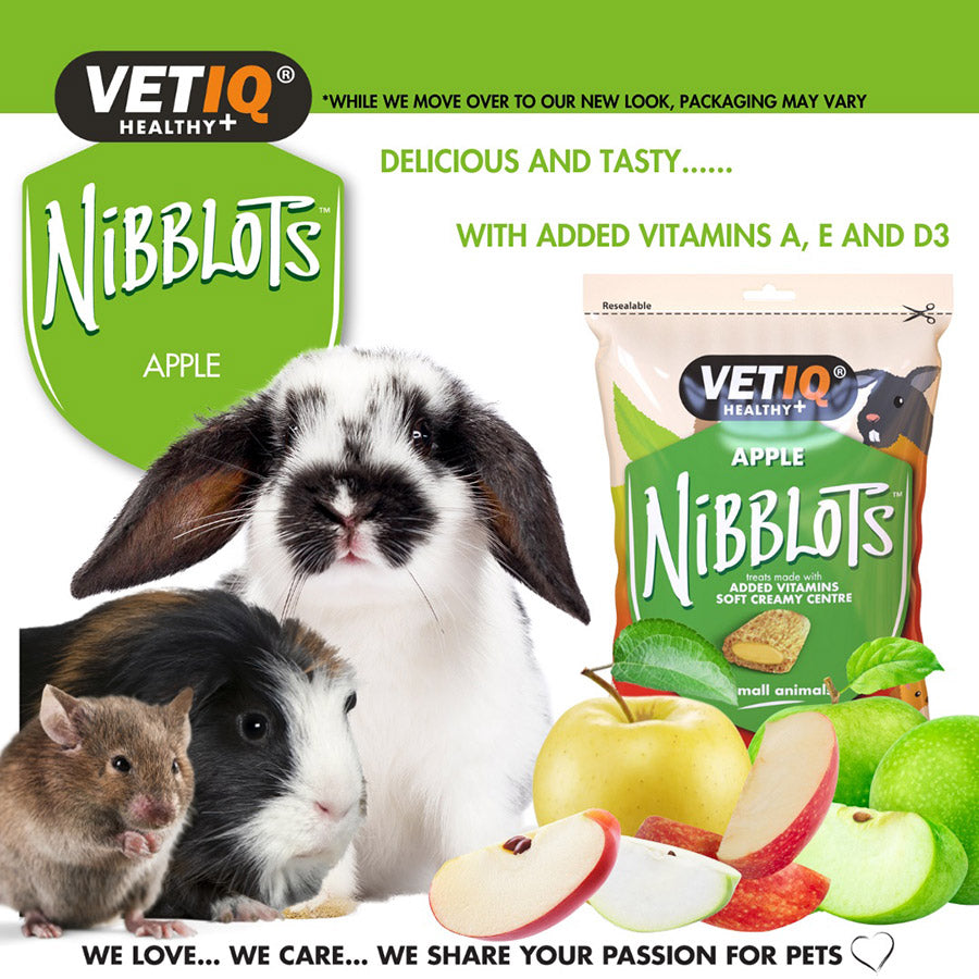 VetIQ Nibblots Small Animals Apple Treats 30g