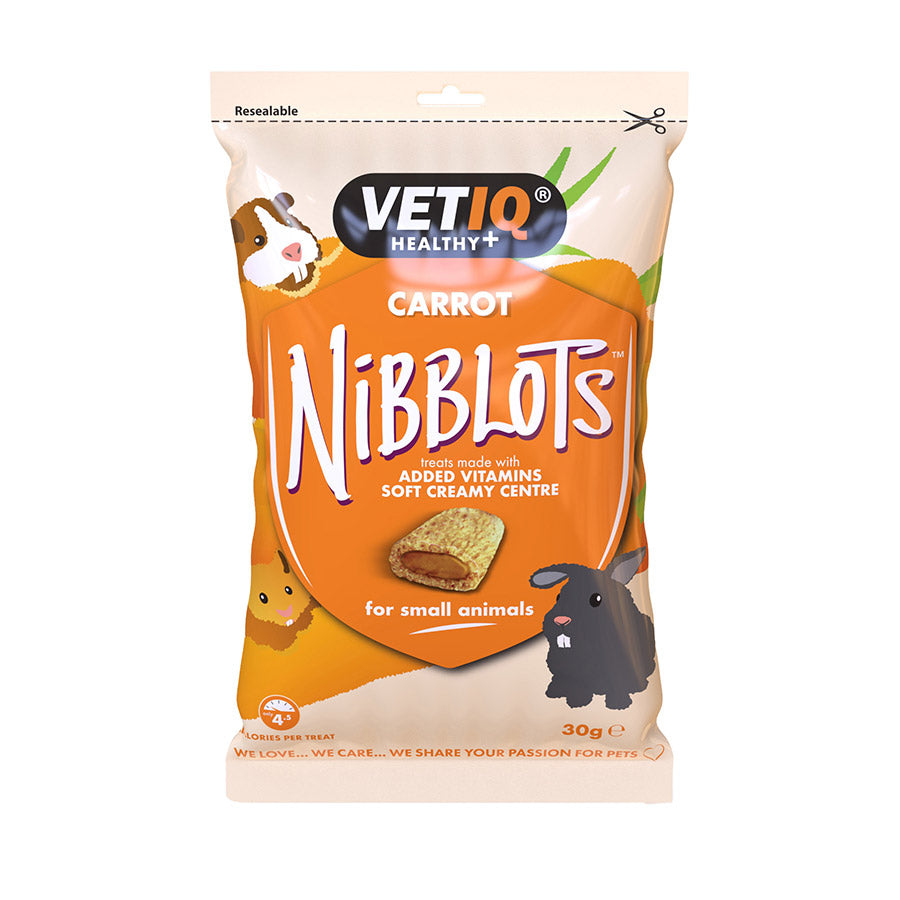 VetIQ Nibblots Small Animals Carrot Treats 30g