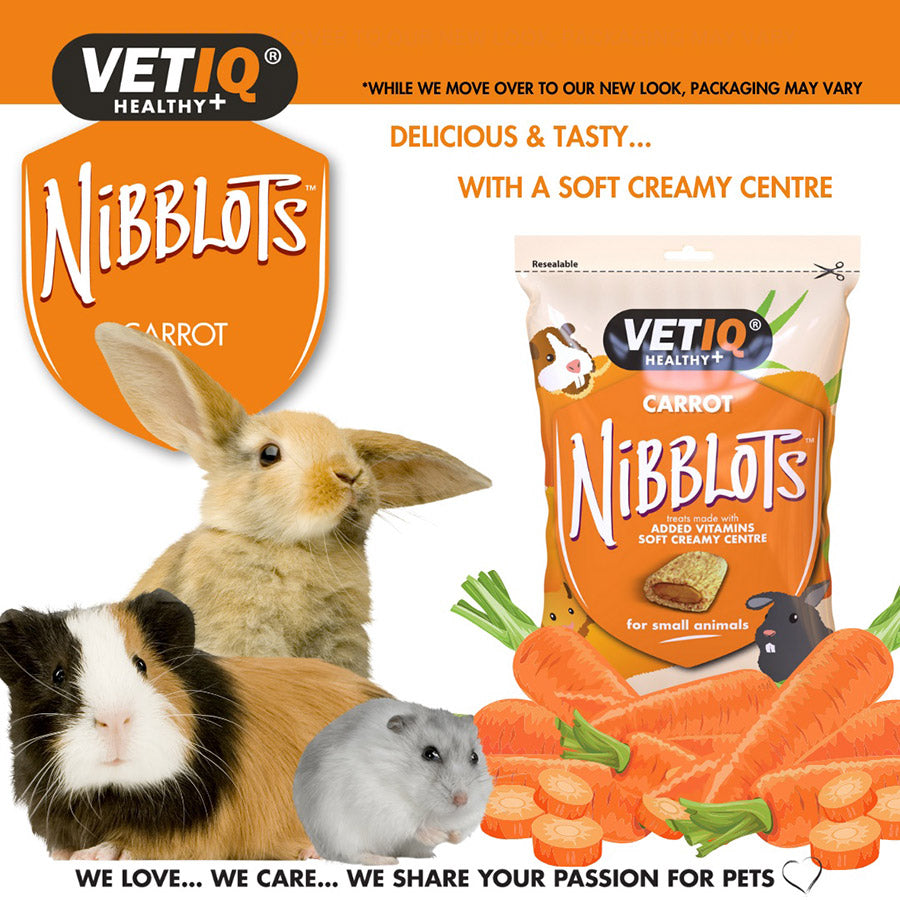 VetIQ Nibblots Small Animals Carrot Treats 30g