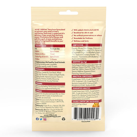 VetIQ Nibblots Small Animals Berry Treats 30g