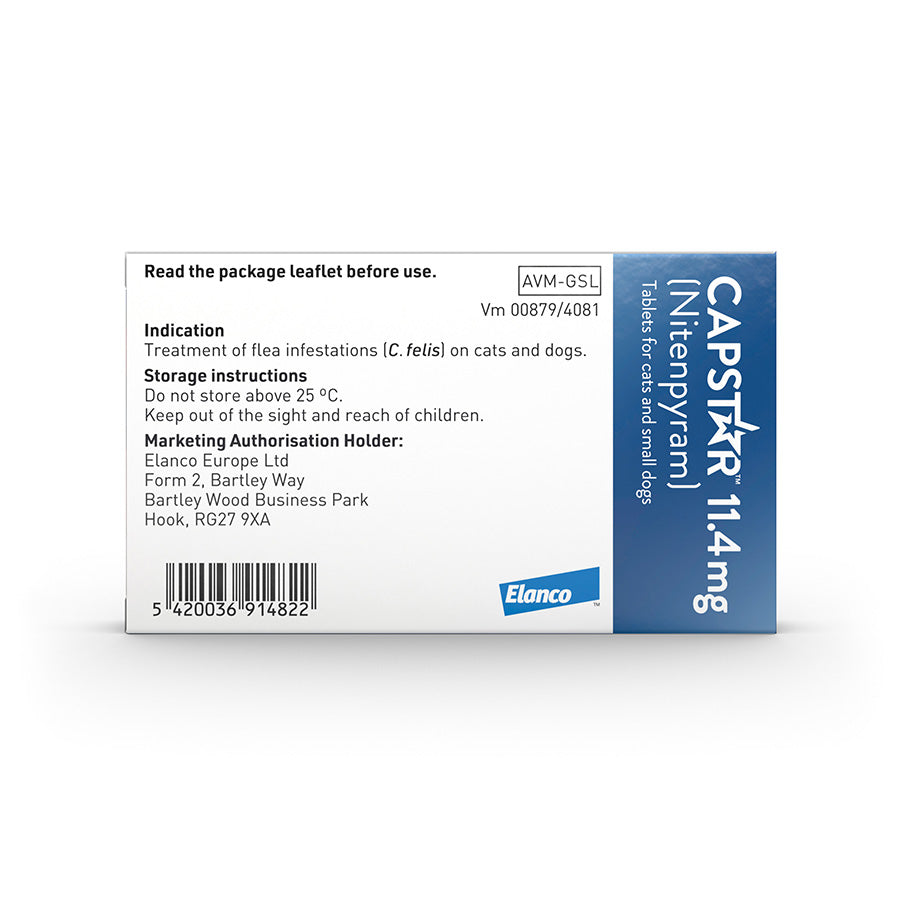 Capstar Flea Treatment Tablet for Cats & Small Dogs 6 Pack