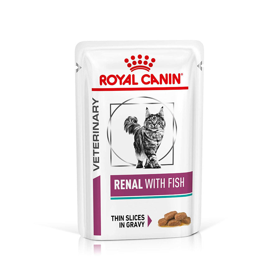 Royal Canin Veterinary Renal Adult Wet Cat Food Fish in Gravy 48x85g