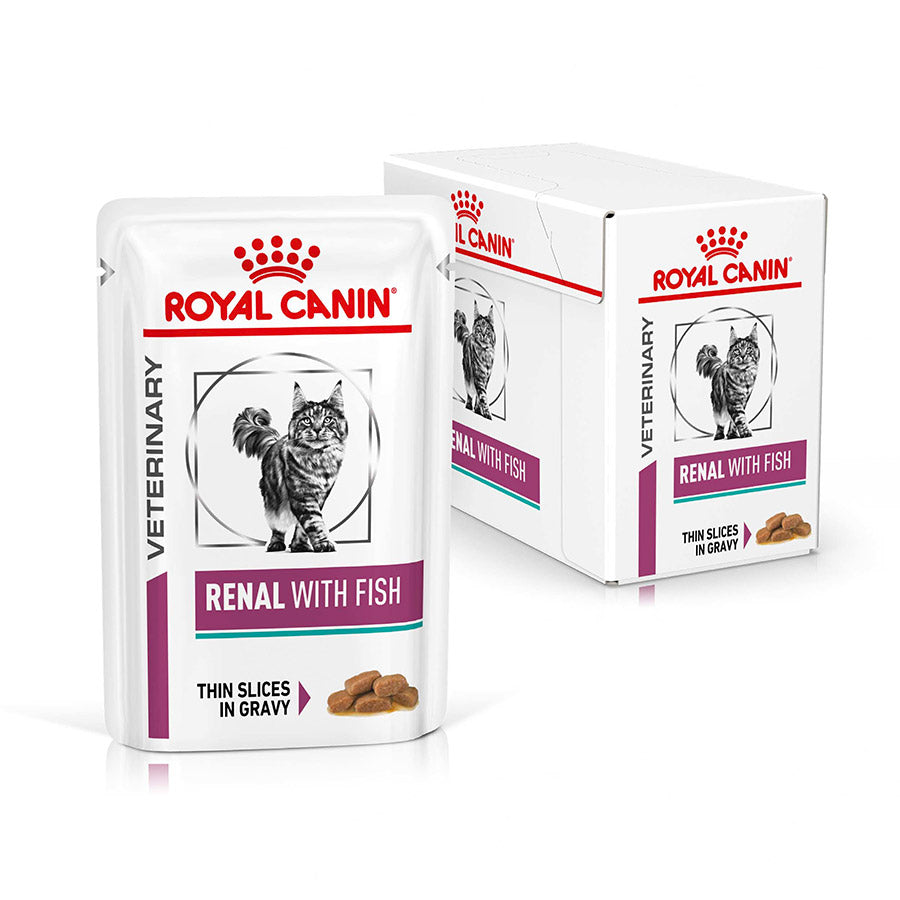 Royal Canin Veterinary Renal Adult Wet Cat Food Fish in Gravy 48x85g