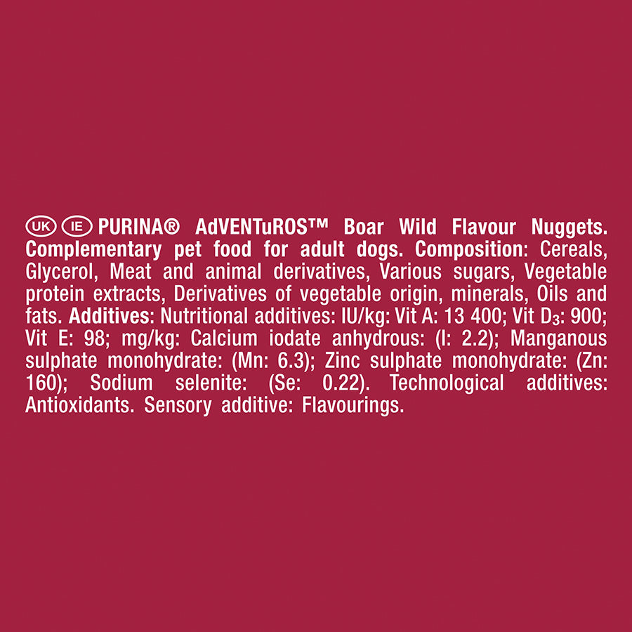 Adventuros Nuggets Dog Treats Wild Boar 90g