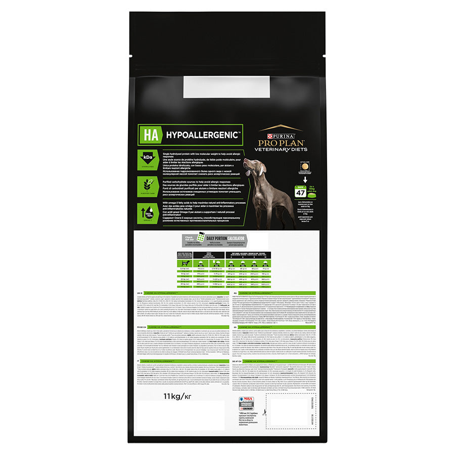 Pro Plan Veterinary Diets HA Hypoallergenic Adult Dry Dog Food 11kg