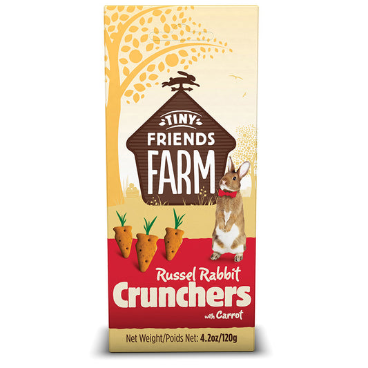 Tiny Friends Farm Russel Rabbit Crunchers Treats with Carrot 120g