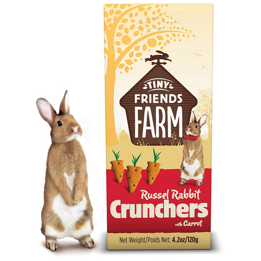 Tiny Friends Farm Russel Rabbit Crunchers Treats with Carrot 120g
