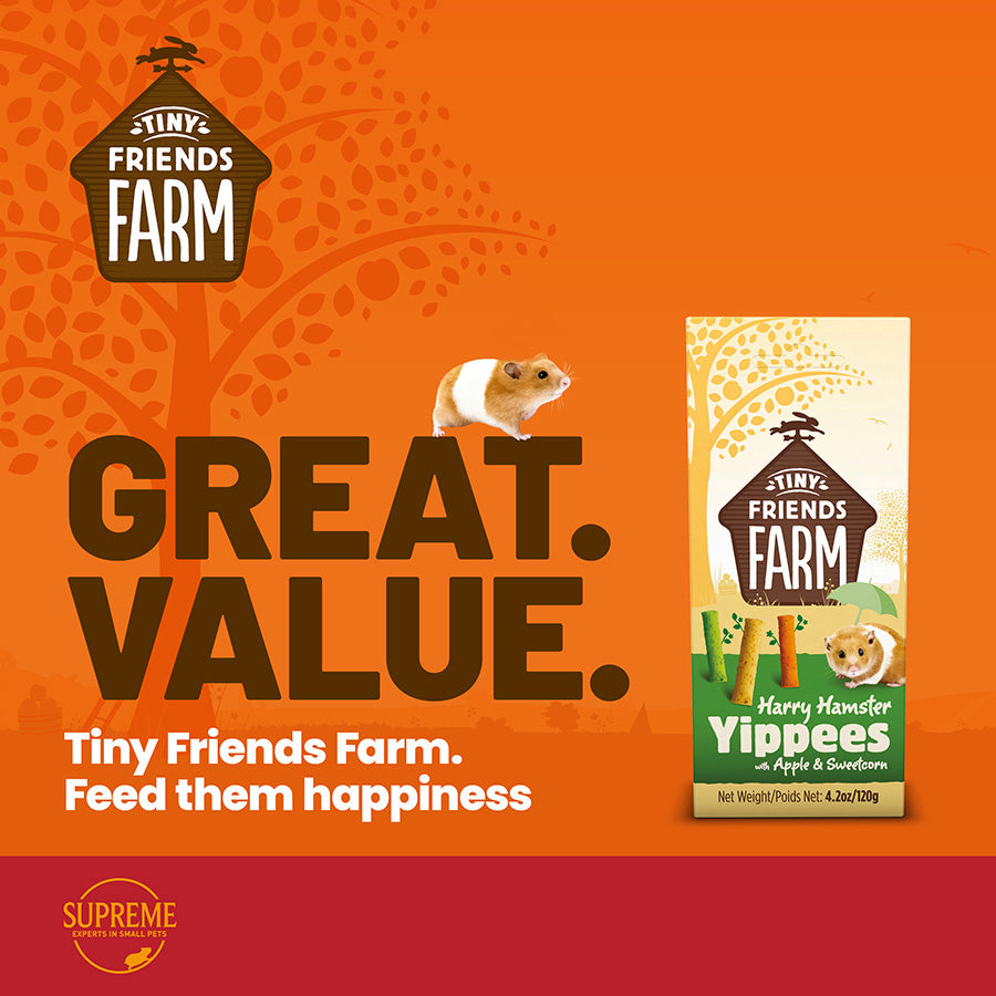 Tiny Friends Farm Harry Hamster Yippees Treats with Apple & Sweetcorn 120g