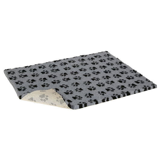 Petlife Vetbed Non-Slip Dog Bed Paw Print Grey 90x60cm