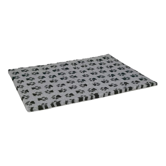 Petlife Vetbed Non-Slip Dog Bed Paw Print Grey 90x60cm