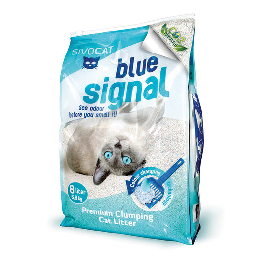 SivoCat Blue Signal Colour Changing Clay Fine Granule Ultra Clumping Cat Litter 8L