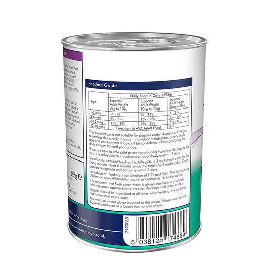 AVA Optimum Health Puppy Wet Dog Food Chicken Pâté 395g