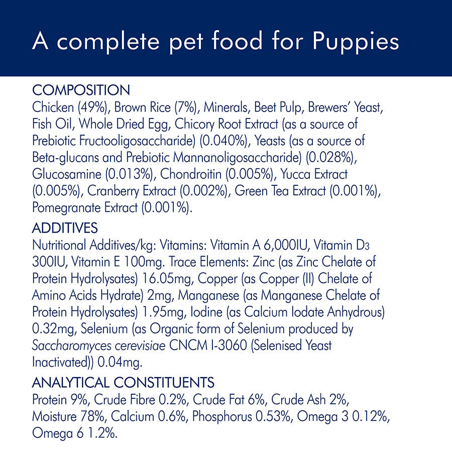AVA Optimum Health Puppy Wet Dog Food Chicken Pâté 395g