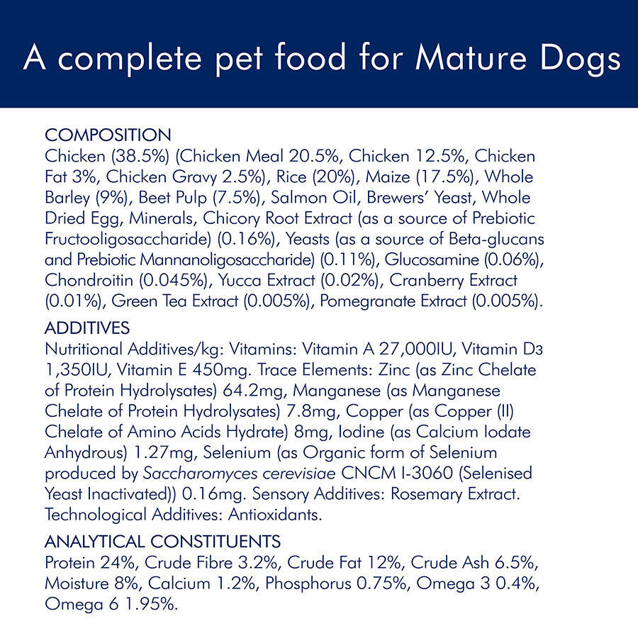 AVA Optimum Health Medium Breed Senior Dry Dog Food Chicken 15kg