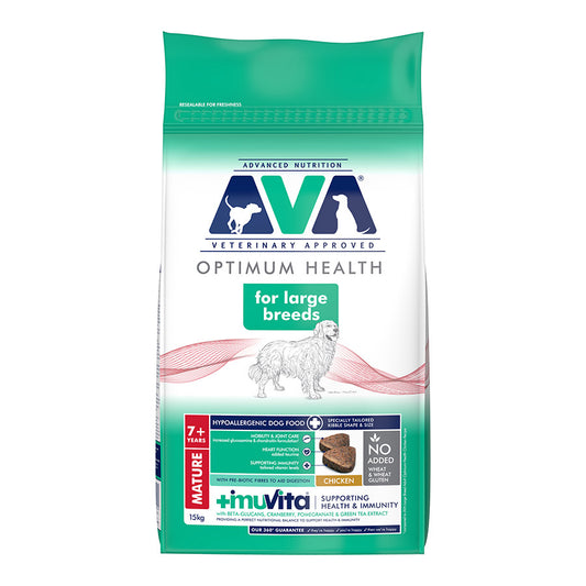 AVA Optimum Health Large Breed Senior Dry Dog Food Chicken 15kg