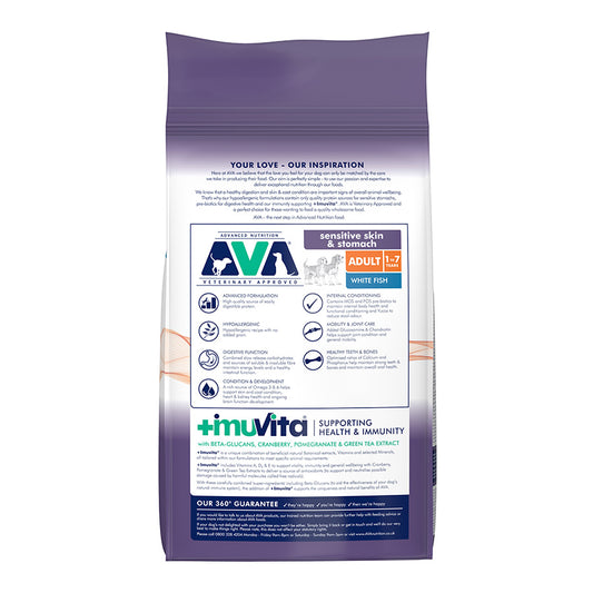 AVA Optimum Health Sensitive Skin & Stomach Dry Dog Food 15kg