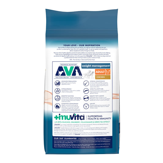 AVA Optimum Health Weight Management Adult Dry Dog Food 15kg